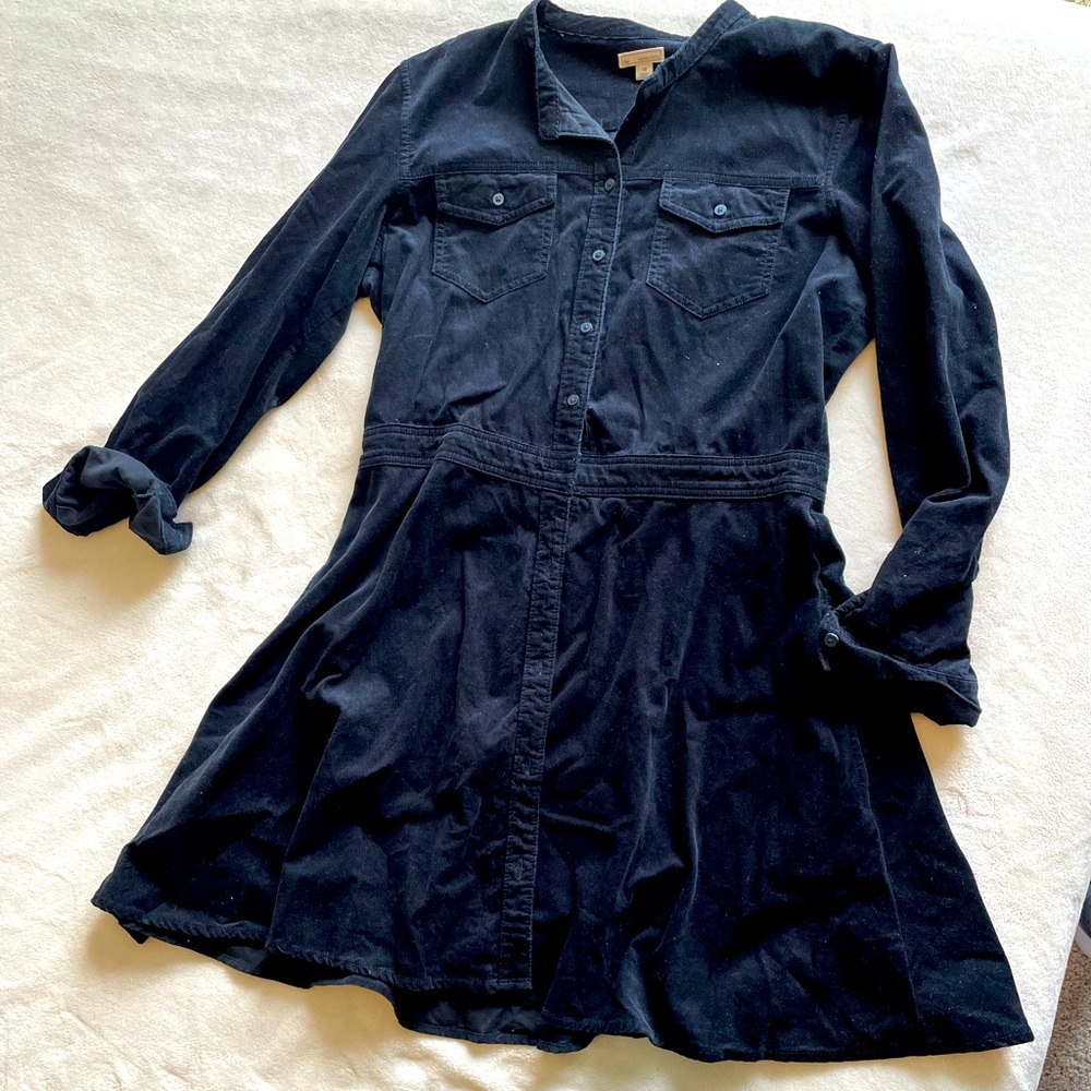 Curduroy fit and flare dress
